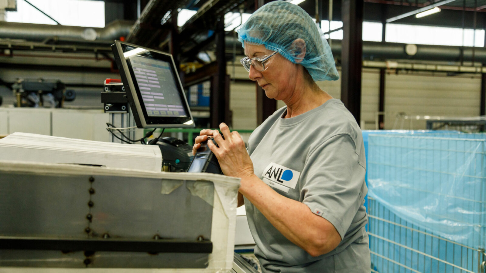 woman controlling package woman controlling package